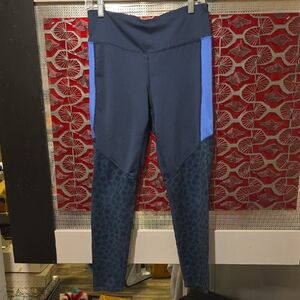JoyLab Dark Blue Leggings With Cheetah Print